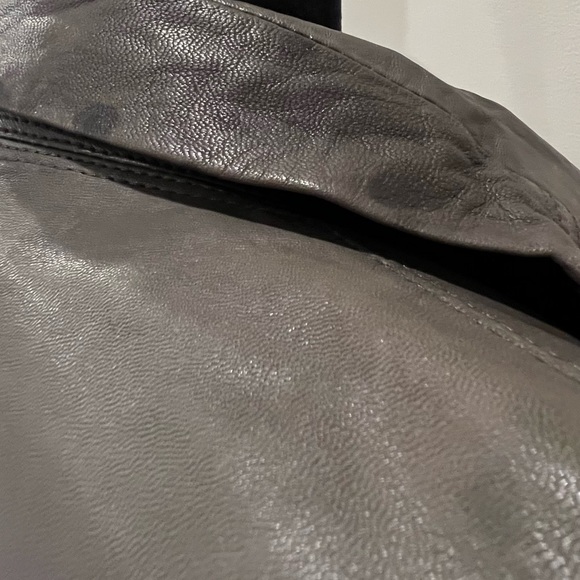 June Genuine Leather Jacket in Dark Olive | Size M - Picture 7 of 15